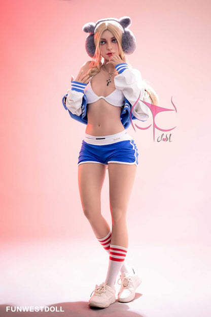 Funwest Love Doll: 159cm TPE Luann with A-Cup Breasts and Hot Body in Blue Training Outfit Any Love Doll Funwest