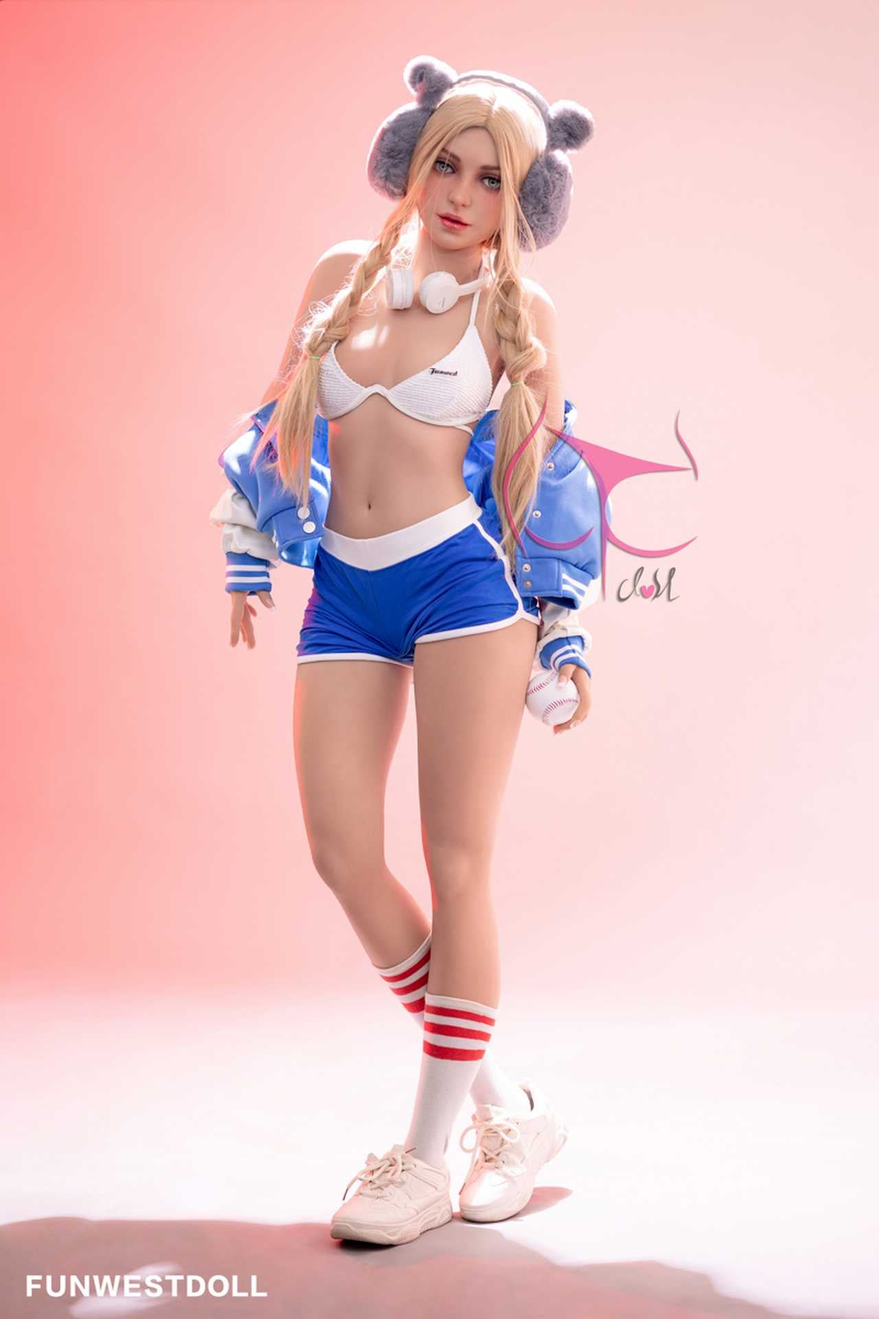 Funwest Love Doll: 159cm TPE Luann with A-Cup Breasts and Hot Body in Blue Training Outfit Any Love Doll Funwest