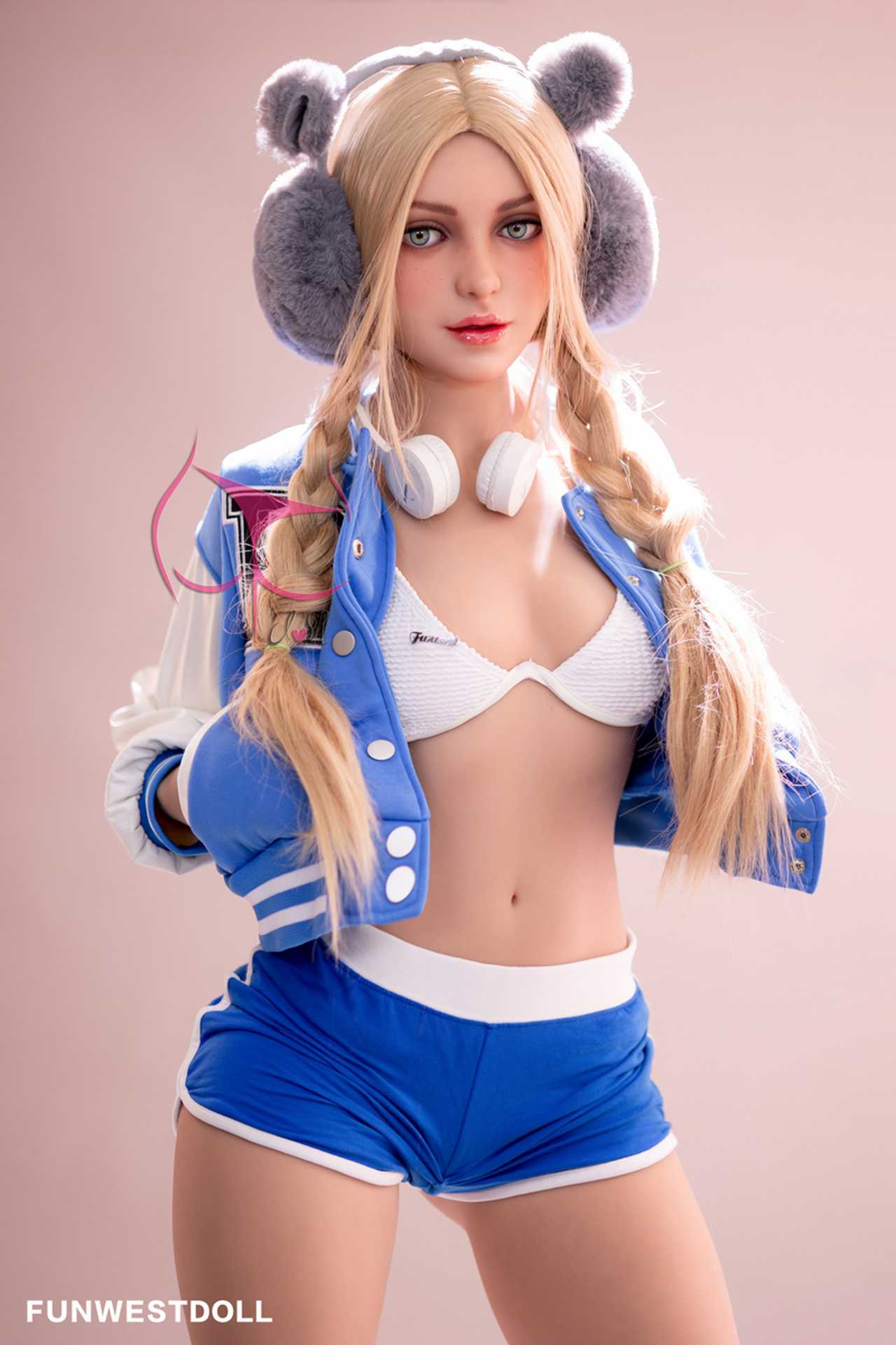 Funwest Love Doll: 159cm TPE Luann with A-Cup Breasts and Hot Body in Blue Training Outfit Any Love Doll Funwest