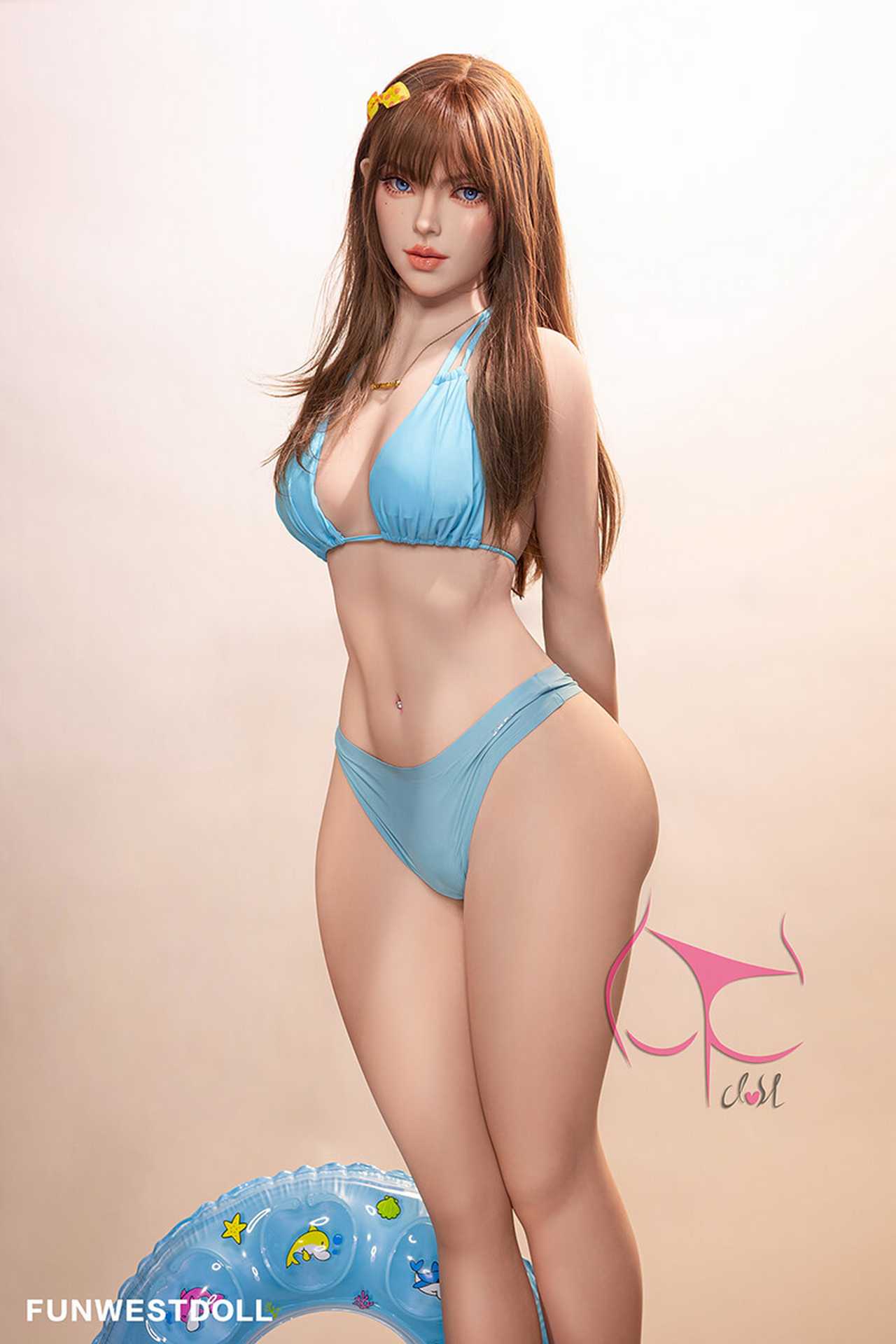 Funwest Love Doll Jeanette: 157cm TPE with Small C-Cup Breasts in Purple Swimwear Any Love Doll Funwest