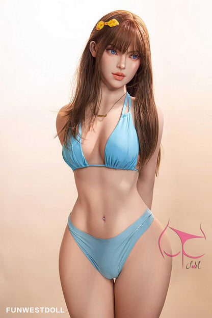 Funwest Love Doll Jeanette: 157cm TPE with Small C-Cup Breasts in Purple Swimwear Any Love Doll Funwest