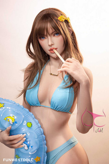 Funwest Love Doll Jeanette: 157cm TPE with Small C-Cup Breasts in Purple Swimwear Any Love Doll Funwest