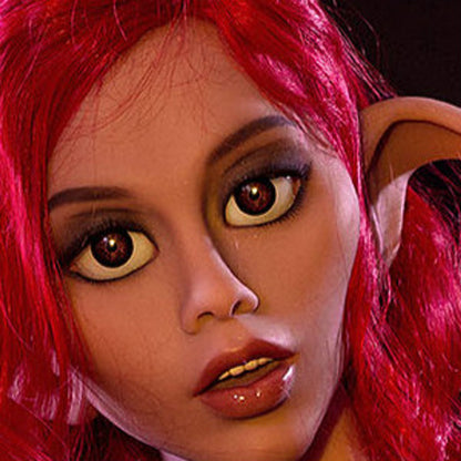 WM Dolls Aerin Head 302: 171cm Love Doll with J-Cup Breasts and Vibrant Red Hair