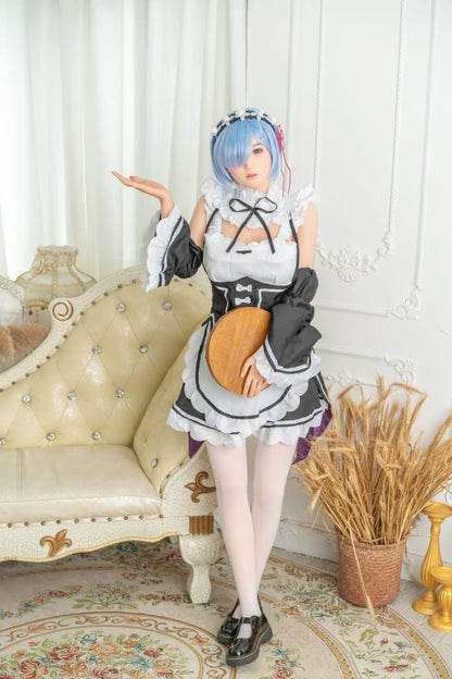 Maid for Pleasure: Leah Blue Hair Sex Doll Any Love Doll Zelex dolls - SILICONE
