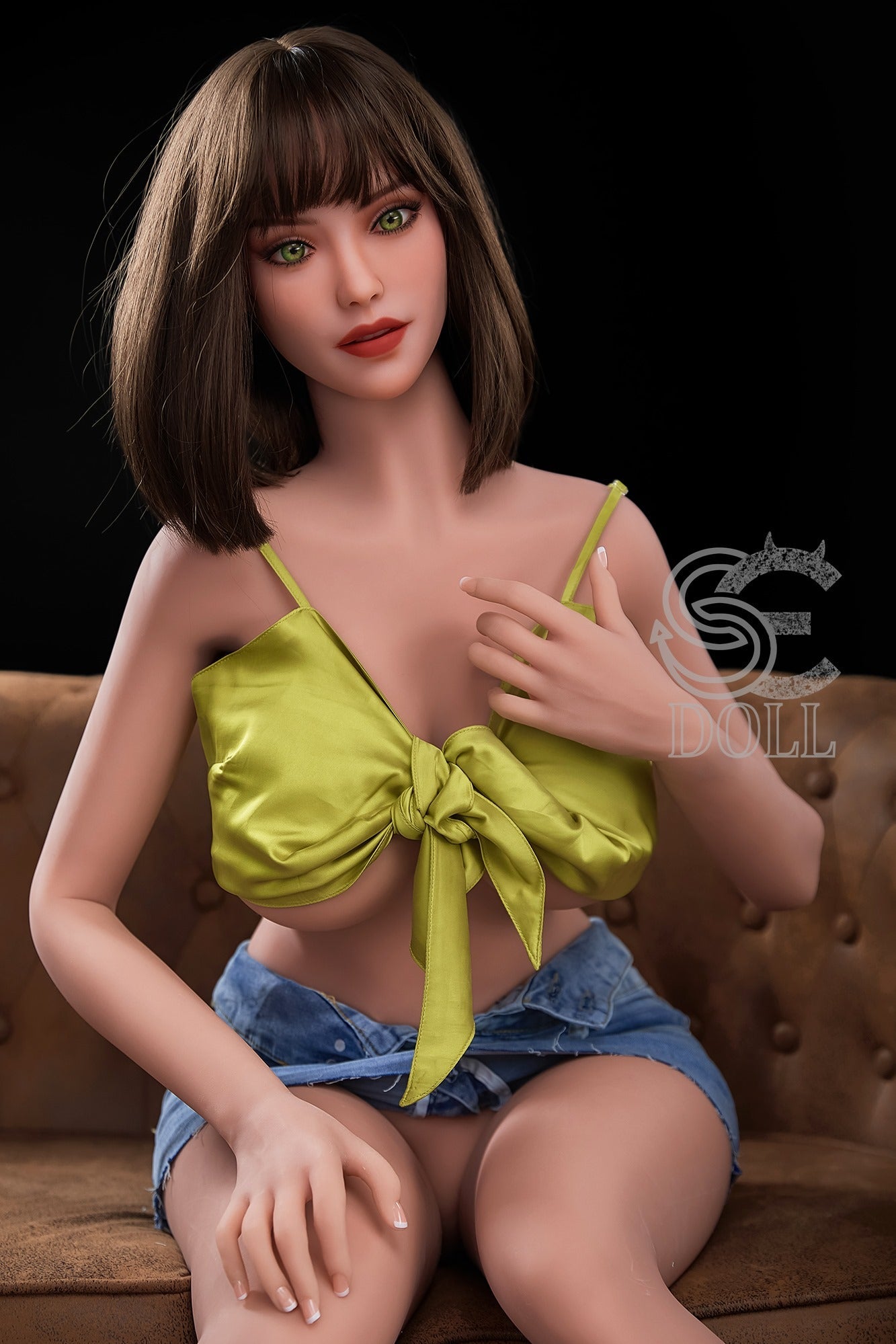 Introducing Tianna, the Realistic TPE Love Doll by SEDoll with Mesmerizing Green Eyes and Flawless Features