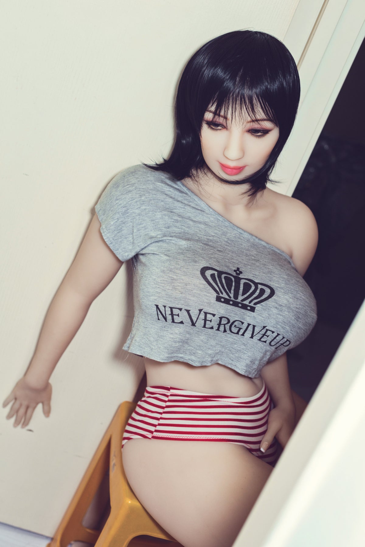 WM Dolls Maleka: Realistic 163cm H-Cup Love Doll with Head #184 - Exquisite Brunette Beauty