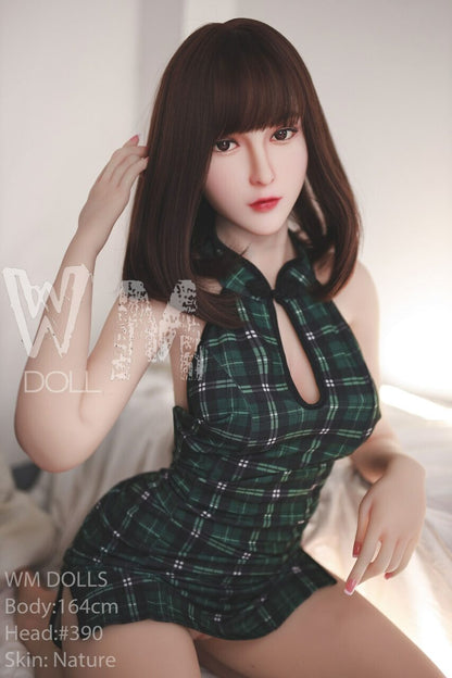 WM Dolls Carly: 164 cm D-Cup Love Doll with Head 390 | Innocent Teen Model featuring Small Round Butt