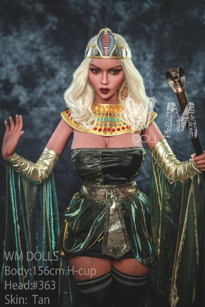 Introducing WM Dolls' Sariyah: Exquisite 156cm H-Cup Love Doll in Stunning Cleopatra Attire, Head #363