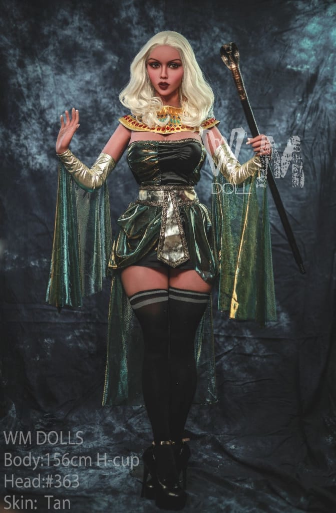 Introducing WM Dolls' Sariyah: Exquisite 156cm H-Cup Love Doll in Stunning Cleopatra Attire, Head #363