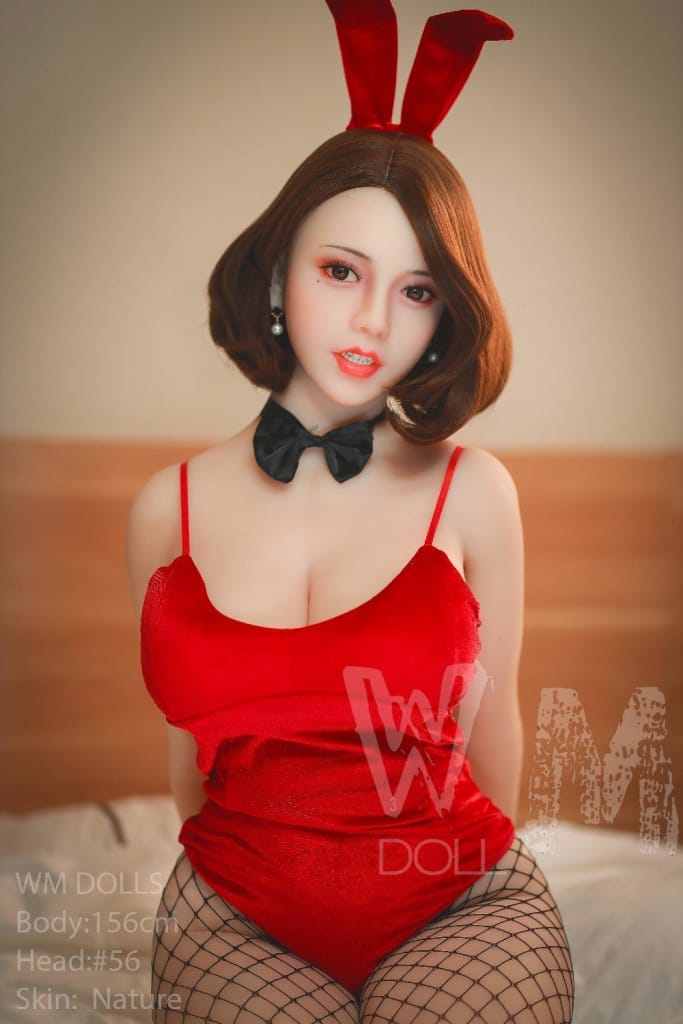 WM Dolls: H-Cup BBW Asian MILF Love Doll in Playboy Outfit - Head #56