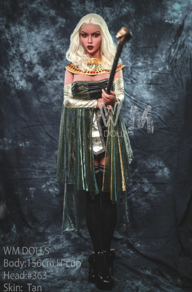 Introducing WM Dolls' Sariyah: Exquisite 156cm H-Cup Love Doll in Stunning Cleopatra Attire, Head #363