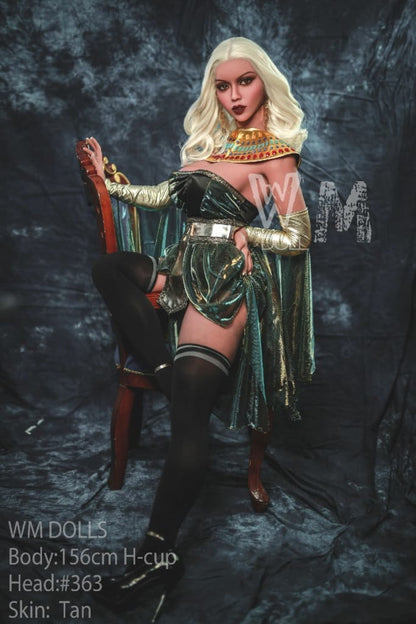 Introducing WM Dolls' Sariyah: Exquisite 156cm H-Cup Love Doll in Stunning Cleopatra Attire, Head #363