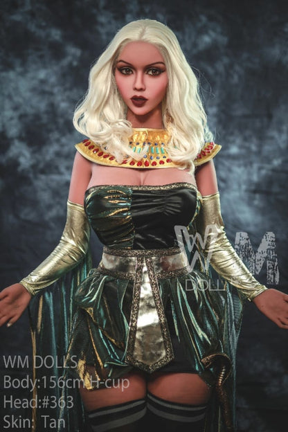 Introducing WM Dolls' Sariyah: Exquisite 156cm H-Cup Love Doll in Stunning Cleopatra Attire, Head #363