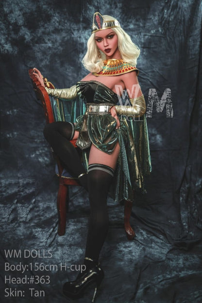 Introducing WM Dolls' Sariyah: Exquisite 156cm H-Cup Love Doll in Stunning Cleopatra Attire, Head #363