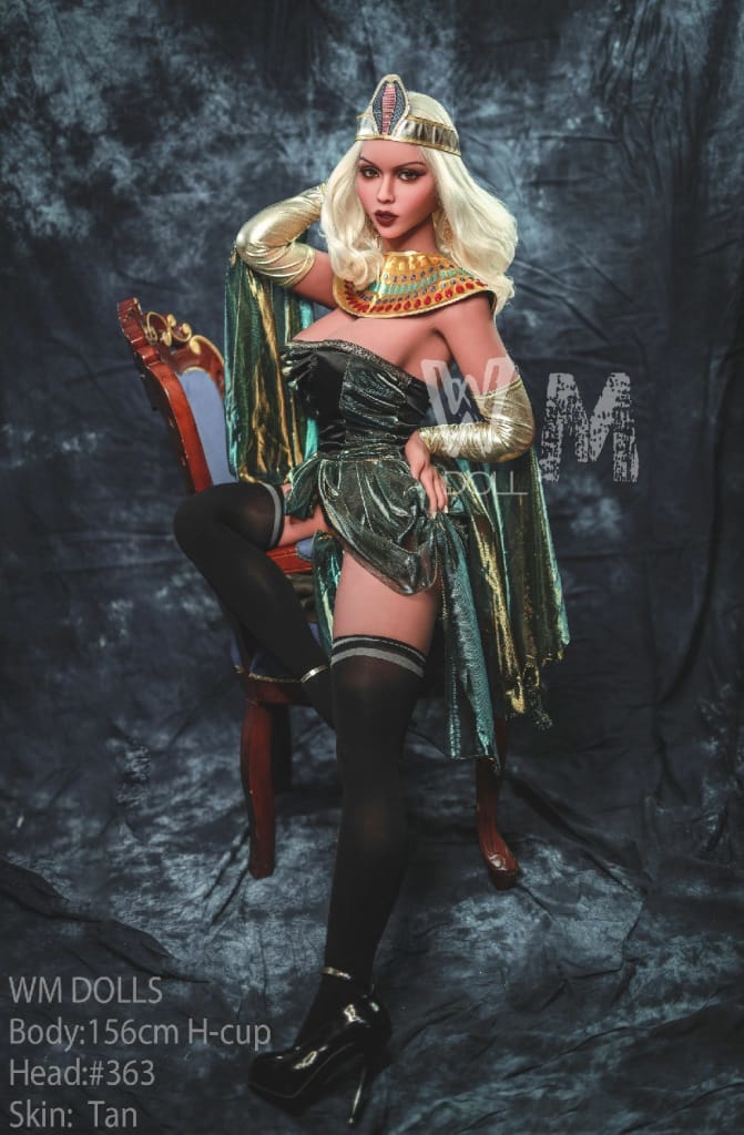 Introducing WM Dolls' Sariyah: Exquisite 156cm H-Cup Love Doll in Stunning Cleopatra Attire, Head #363