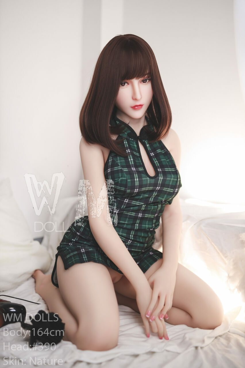 WM Dolls Carly: 164 cm D-Cup Love Doll with Head 390 | Innocent Teen Model featuring Small Round Butt