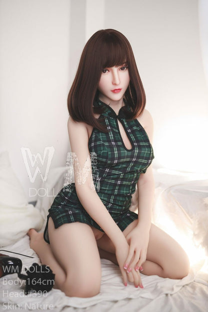 WM Dolls Carly: 164 cm D-Cup Love Doll with Head 390 | Innocent Teen Model featuring Small Round Butt
