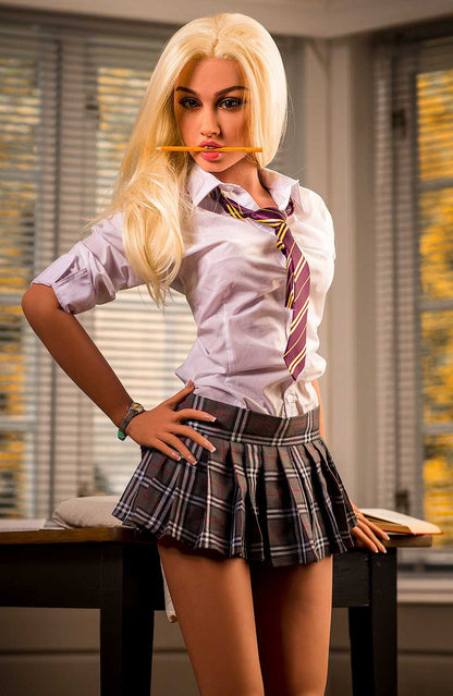 WM Dolls Jade B-Cup Teacher Sex Doll: Head 162, 157cm, Blonde Petite Seductress
