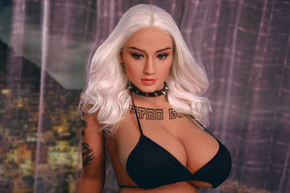 YL Dolls Big Breasts Natalie: 171cm Love Doll with Tattoos and White Hair Any Love Doll YL