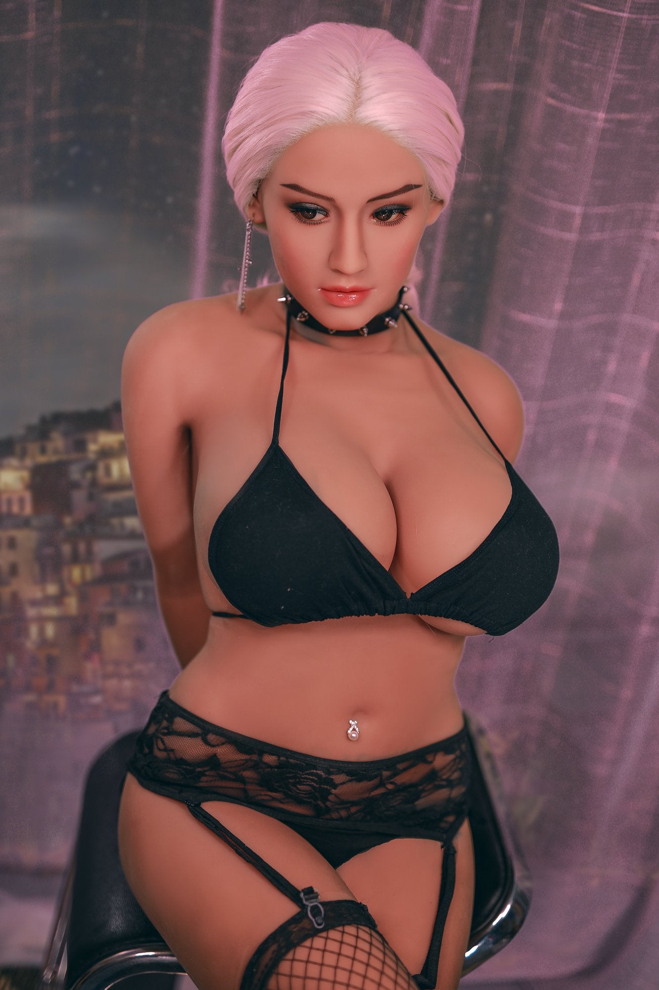 YL Dolls Big Breasts Natalie: 171cm Love Doll with Tattoos and White Hair Any Love Doll YL